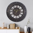 thumbnail image 1 of VOCOO 12-Inch Retro Silent Wall Clock, Large Vintage Decorative Clock for Kitchen, Living Room, Bedroom - Black, 1 of 6