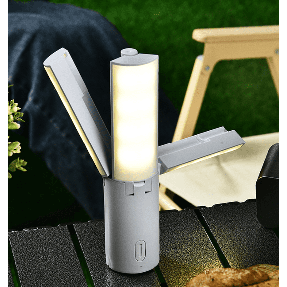 VOCOO 3-in-1 Portable Camping Lantern Rechargeable Foldable, Travel Lamp with 3 Color Modes, LED Tent Light for Outdoor Hiking Emergency Dorm