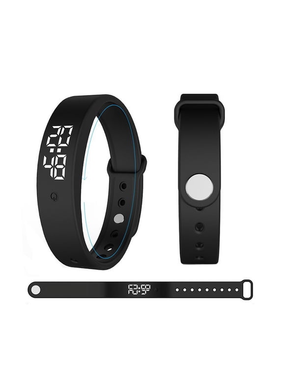 Body Temperature Smart Watch with Silent Vibrating Alarm, LED Display USB Rechargeable Waterproof Fitness Tracker Stopwatch Timer for Men Women