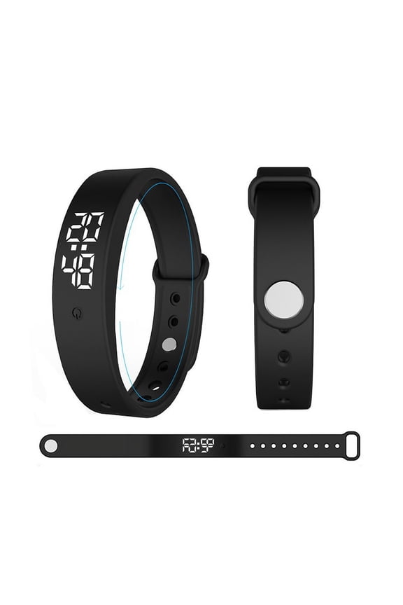 Body Temperature Smart Watch with Silent Vibrating Alarm, LED Display USB Rechargeable Waterproof Fitness Tracker Stopwatch Timer for Men Women