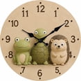 thumbnail image 1 of VOCOO Cute Animal Wall Clock,10 inches Silent Non-Ticking Quartz Clock, 3D Frog Turtle Hedgehog Vintage Decorative Clock for Kids Room, 1 of 8