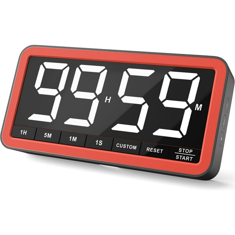 Extra Large 5 Number LED Wall Clock with Countdown Timer Full