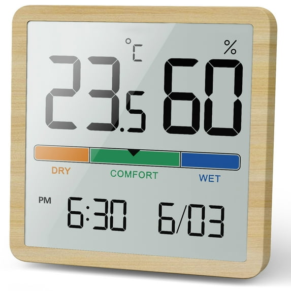 VOCOO Digital Magnetic Indoor Thermohygrometer with Air Comfort Indicators