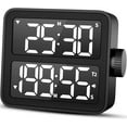 thumbnail image 1 of VOCOO Digital Kitchen Timer with Dual Countdown Count up Stopwatches Timer/Magnetic Timer with Adjustable Loud Alarm LED Big Digits for Kids Teachers, Black, Battery Included, 1 of 7