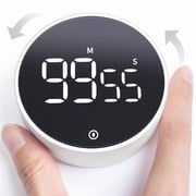 VOCOO Magnetic Countdown Timer For Digital Kitchen Timer Countup Timer with Large LED Display, Easy for Cooking and for Seniors and Kids to Use - WhiteBattery Included