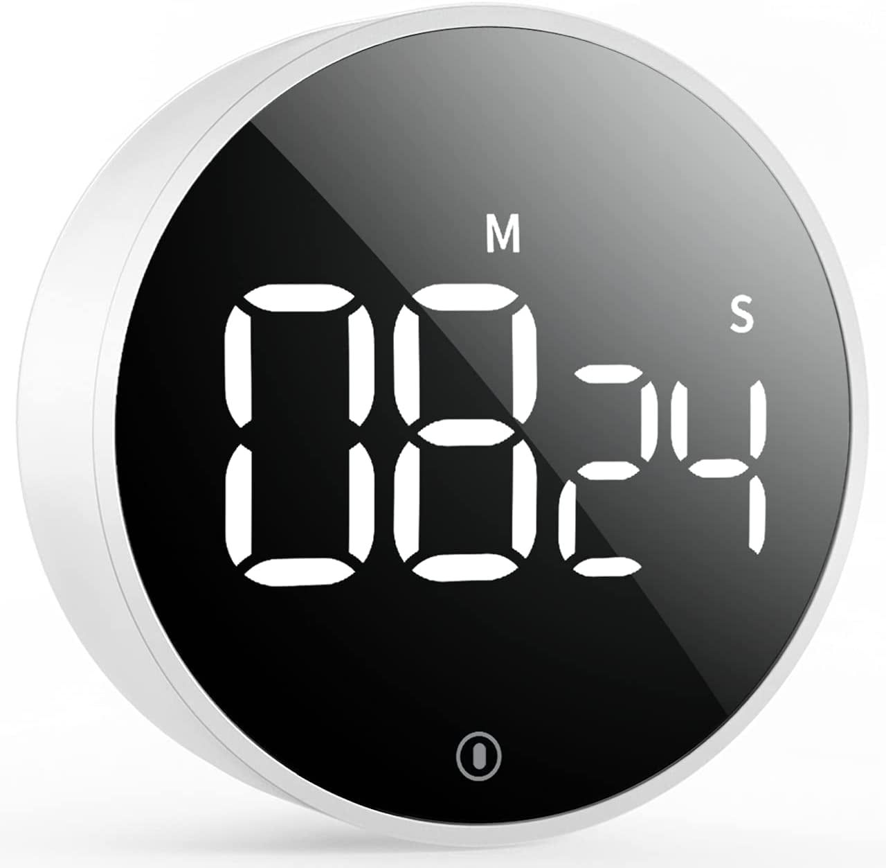  VOCOO Magnetic Kitchen Timer for Cooking with Count Up Countdown,  Digital Timer Battery Powered with Large Display, 2 Brightness and Volume  Levels for Classroom, Teacher, Kids (Cool White) : Home 