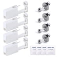 thumbnail image 1 of VOCOO Disposable Self Ear Piercing Kit with Ear Studs, Painless Safety Unisex Sterile Piercer Tool Set for Ears, Nose and Lips, 4 Count, Silver, 5mm, 1 of 11