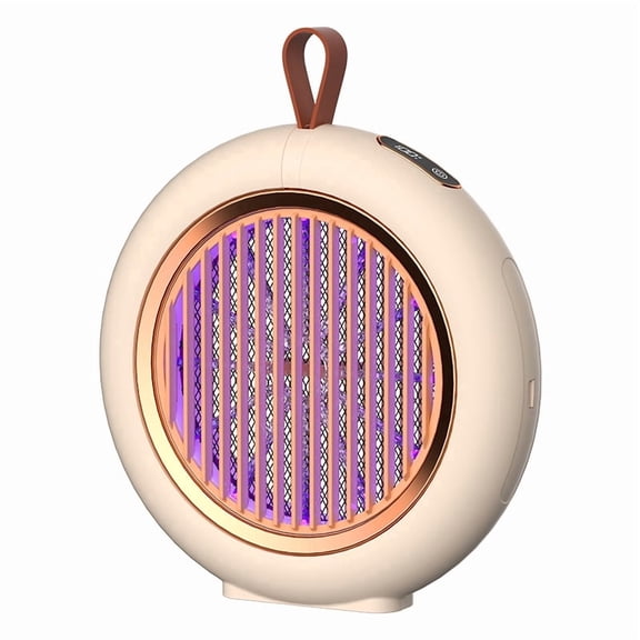 VOCOO Electric Bug Zapper Lamp, Portable Rechargeable, Desktop/Wall-Mounted,Low Noise, Led Display, Outdoor/Indoor, Gray