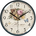 thumbnail image 1 of VOCOO Home Butterfly Print Wall Clock Glass Silent Classic Clock, 12 Inch Large Round Quartz Clock Battery Operated Non Ticking Easy to Read for Bedroom Living Room Kitchen Home Office, 1 of 6