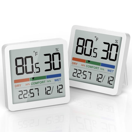 VOCOO Indoor Thermometer Hygrometer - 2 Pack