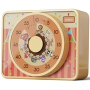 VOCOO Visual Timer for Kids, 60-Minute Countdown Timer with Animal Dial, Silent No-Ticking Timer for Classroom, Kitchen, Study, ADHD Tool, Magnetic Back