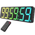 thumbnail image 1 of VOCOO Large LED Digital Timer Clock with Remote, RGB Color Changing, Countdown/Count Up Timer, Magnetic Mount, 1 of 9