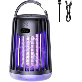 VOCOO Solar Bug Zapper with Dual Charging, 2 in 1 Mosquito Zapper & Camping Lantern, Smart Display, Portable Fly Zapper for Outdoor Indoor
