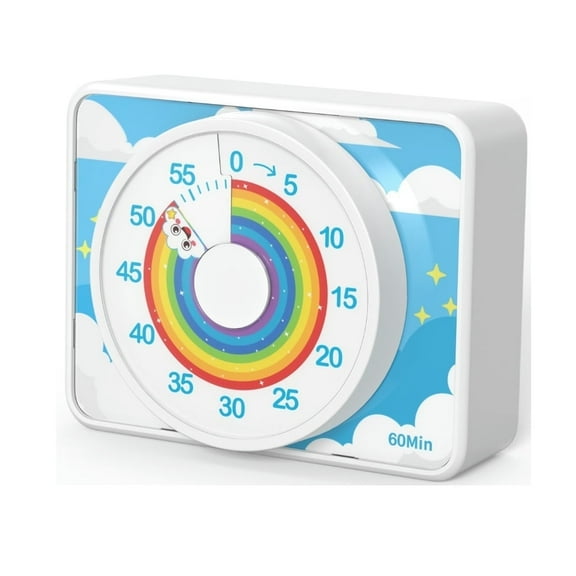 VOCOO Visual Timer - 60 Minute Countdown Mechanical Digital Egg Timer with Magnetic Quiet Time Management for Kids Cooking Kitchen Classroom