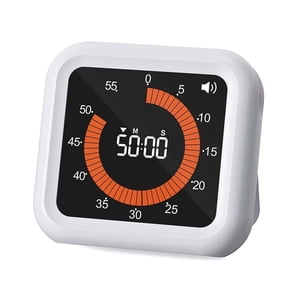 VOCOO Visual Timer, Max 11H 59M Digital Timer Countdown Count-up, Clear VA Display, Magnetic Time Management Tool for Home, School, or Work White