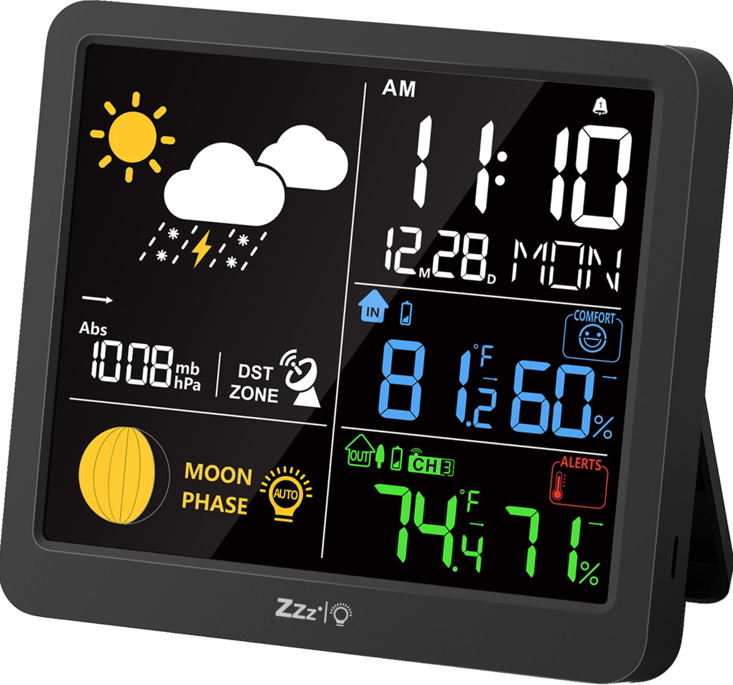 VOCOO Weather Station Wireless Indoor Outdoor Hygrometers, Color
