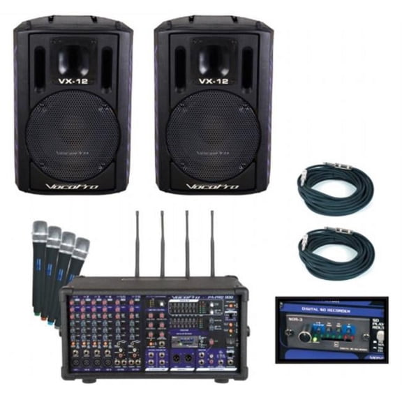 VOCOPRO 900W Professional P.A. Mixer Package | PA-PRO TRIO