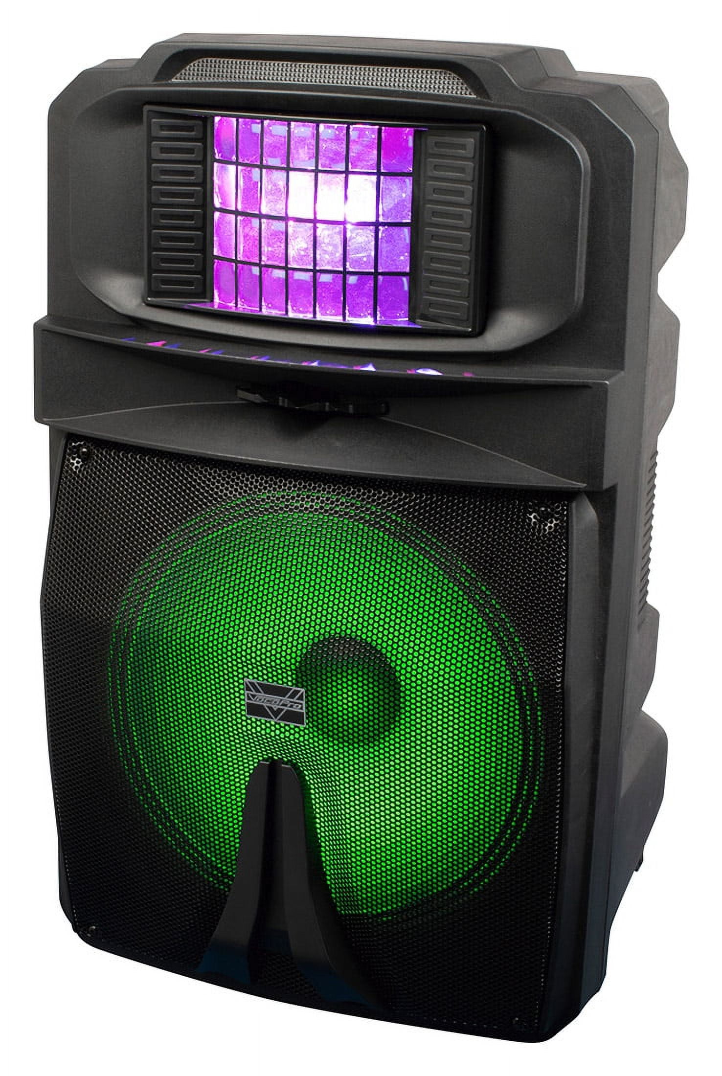 VOCOPRO KARAOKE-THUNDER-1500 15" 1000w DJ/Karaoke Party Speaker w/ DERBY LIGHT