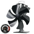 VODA 5 Blades for Buddy Heater Wood Stove Fan Heat Powered Stove Fan
