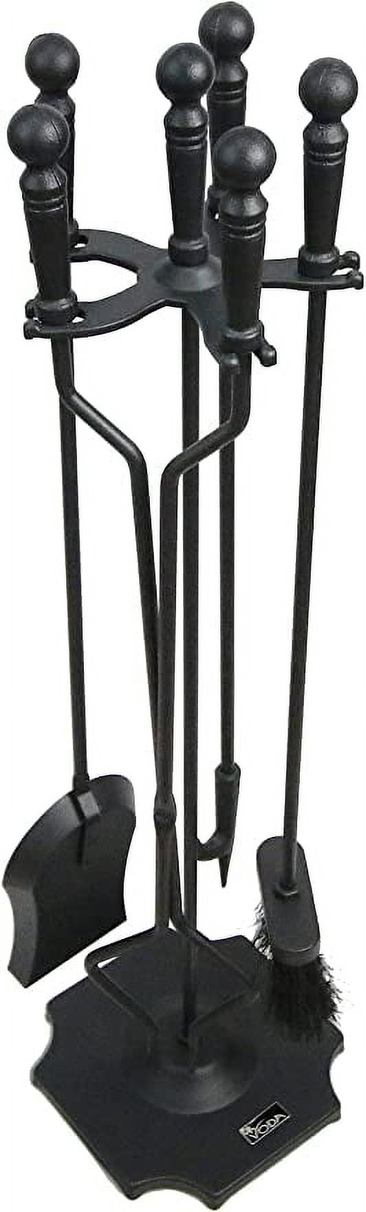 VODA Fireplace Tools Set Modern Outdoor Cast Iron Fireplace Accessories