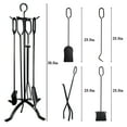 VODA Fireplace Tools Sets Cast Iron Indoor Fireset Fireplace 5 Pcs Pit