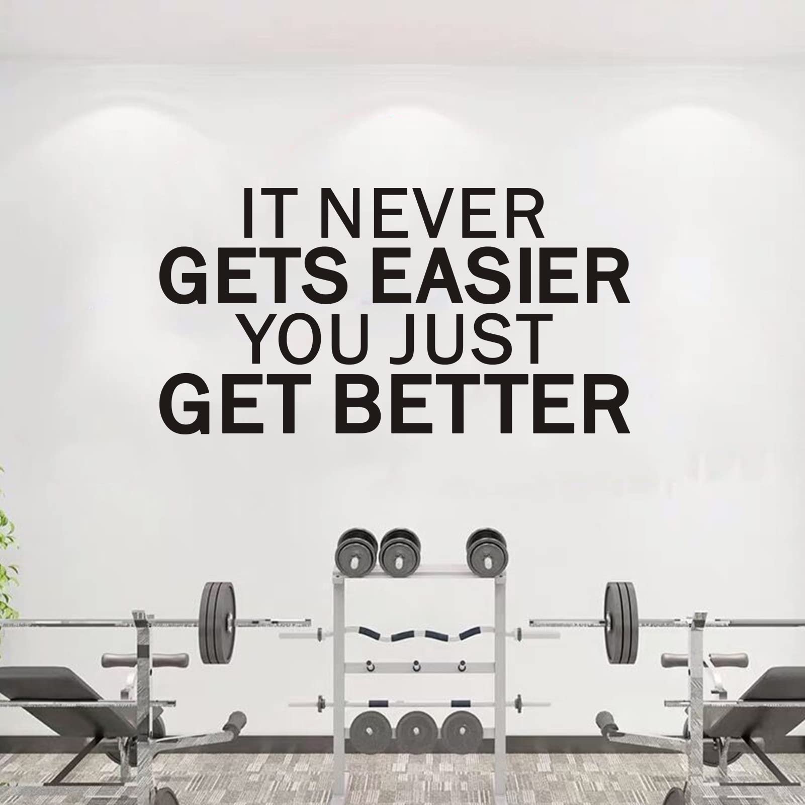 VODOE It Never Gets Easier You Just Get Better Wall Stickers
