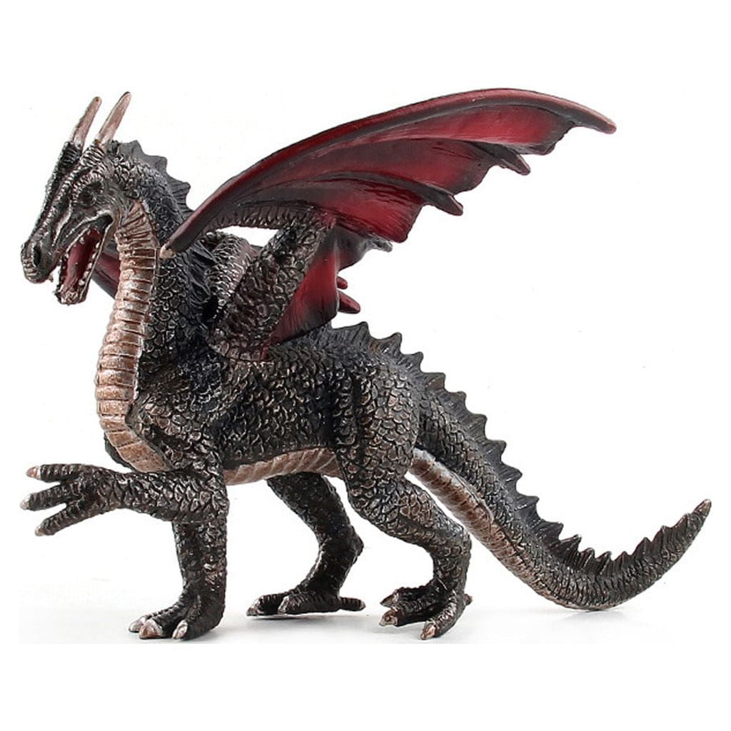 Rxirucgd Toys Stone Dragons Toy Figure Realistic Dinosaur Model Kids Birthday Gift Toys Black