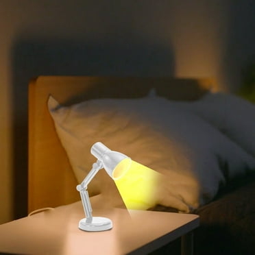 Mini Desk Lamp for Bedroom, Adjustable Eye-Caring Lamps, Creative Small Night Light for Bedside, Desk, Bookshelf, Back to School Supplies