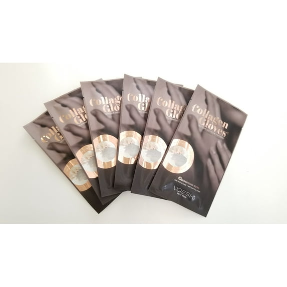 VOESH New York - UV Protective Deep Moisturizing Collagen & Vitamin E Hand Mask Gloves (Pre-cut Fingertip for Easy Manicure) - 6 Pairs