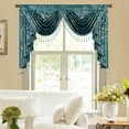 thumbnail image 1 of VOGOL Blue Waterfall Valance, European Print Swag Curtain for Living Room & Bedroom, Rod Pocket Soft Velvet Valance with Tassels, 43" x 59", 1 of 7