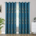 thumbnail image 1 of VOGOL Dark Blue Curtains for Bedroom, Colorful Leaves Print Grommet Top Drapery Panels for Living Room, Farmhouse Window Treatment Set 96 Inch Length for Hallway Closet 2 Panels, 52 x 96, 1 of 7
