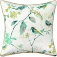 thumbnail image 1 of VOGOL Decorative Pillow Covers for Bedroom, Farmhouse Green Bird & Plants 18 inches Square Pillowcase for Bed Chair, 1 of 7