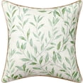thumbnail image 1 of VOGOL Farmhouse Decorative Pillow Cover, Country Green Leaves Pattern Printing Accent Cushion Cases for Bed Couch Chair, 18 x 18 inches, 1 Piece, 1 of 7