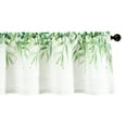 thumbnail image 1 of VOGOL Green Leaf Print Valance, Linen Textured Rod Pocket Curtain 52x18 Inches for Farmhouse, 1 of 7