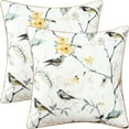 thumbnail image 1 of VOGOL Linen Textured Decorative Throw Pillow Covers, Grey Birds Printed Soft Touch Cushion Covers for Sofa Bed Chair, 18 x 18 Inches Pillowcase, Set of 2, 1 of 7