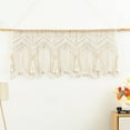 thumbnail image 1 of VOGOL Macrame Kitchen Window Valance with Beads, Handmade Cotton Woven Curtain for Wall Window Décor, 52" x 21", 1 of 7