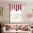 thumbnail image 1 of VOGOL Pink Velvet Scalloped Window Valance with Beaded Trim, Elegant Curved Curtain Topper for Bedroom Living Room, 1 of 7
