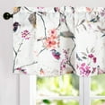 thumbnail image 1 of VOGOL Purple Bird Print Bathroom Valances, Rod Pocket Light Filtering Short Drapes for Kitchen Windows, 52x12 inches, 1 of 7