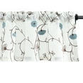 thumbnail image 1 of VOGOL Red Floral Embroidered Linen Valance, Rod Pocket Light Filtering Curtain 52x14 Inches, 1 of 6