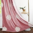 thumbnail image 1 of VOGOL Romantic Vintage Window Drapes, Velvet Room Darkening Window Curtain for Living Room Nursery, Pack of 2, Grommet Top, W52xL84 inch, Pink, 1 of 6
