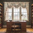 thumbnail image 1 of VOGOL Royal Damask Valance, Sky Blue Swag Curtains with Rope Tassels 79x43 Inches for Living Room, 1 of 8