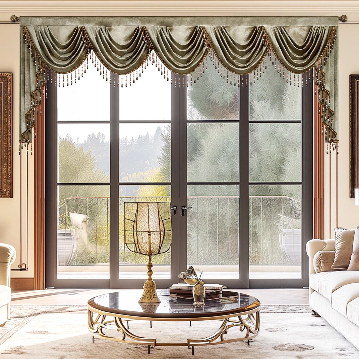 Image result for VOGOL Soft Velvet Curtains Valance, Retro European Style Waterfall ...