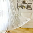 thumbnail image 1 of VOGOL White Embroidered Sheer Curtains, Window Curtain Sheer Voile Panels for Living Room Bedroom, 52x96, Set of 2, Rod Pocket, 1 of 7