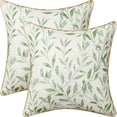 thumbnail image 1 of VOGOL Willow Pattern Throw Pillow Covers, Set of 2 Country Rustic Pillowcases, Home Decorations for Bed Couch Sofa Car, 18 x 18 Inches, Green, 1 of 8