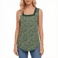 thumbnail image 1 of VOGRACE Trendy Pleated Square Neck Casual Summer Sleeveless Loose Fit Tunic Tank Tops for Women, 1 of 5