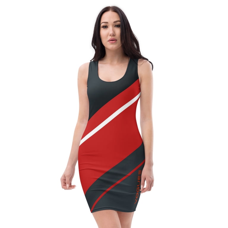MH STUDIOS Vogue Crimson Bodycon dress (S), Adult Unisex, Size: Small, Red
