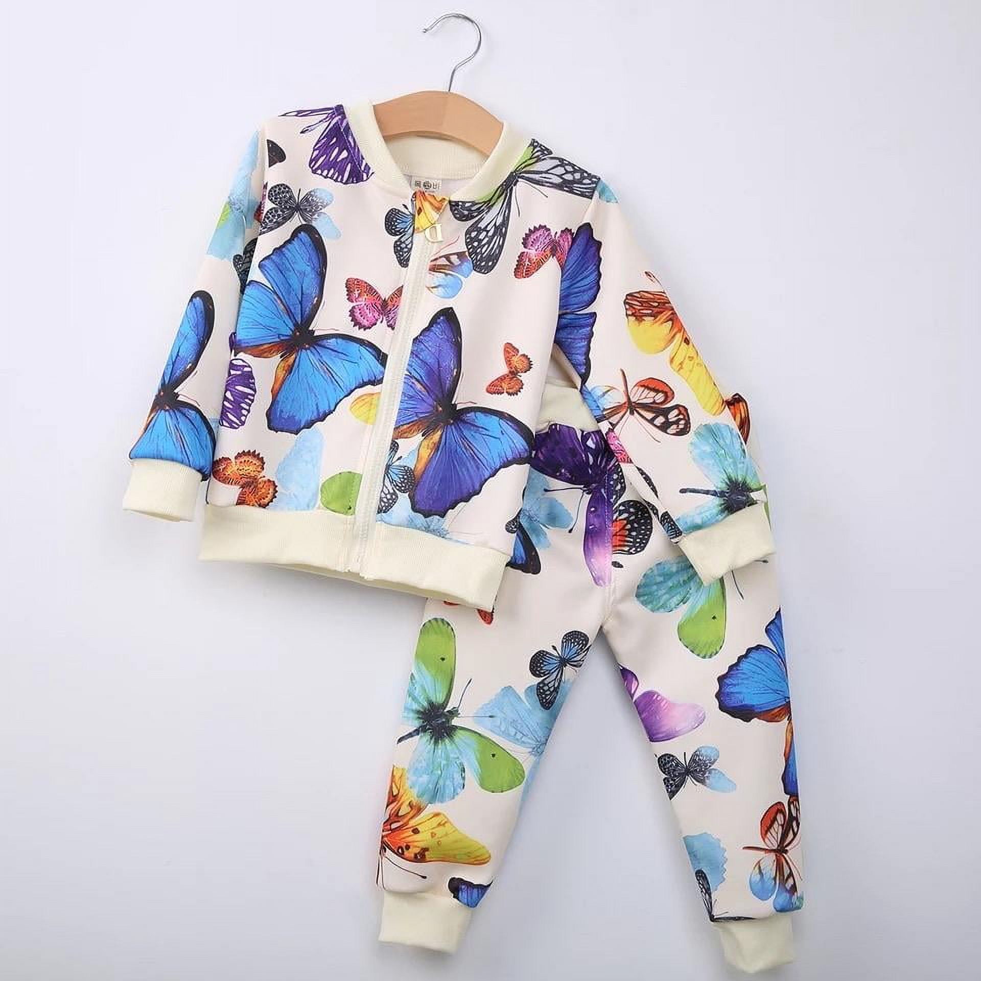 VOGUE FASHION Little Fly Baby Girl Butterfly Tracksuit Zip up