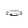 thumbnail image 1 of VOGUE Matching Plain Wedding Band Ring in Solid Stamped 925 Sterling Silver - Platinum Plated - Size 10.5, 1 of 7