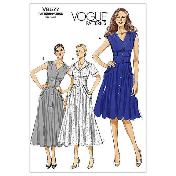 VOGUE PATTERNS V8577 Misses' Dress, Size FF (