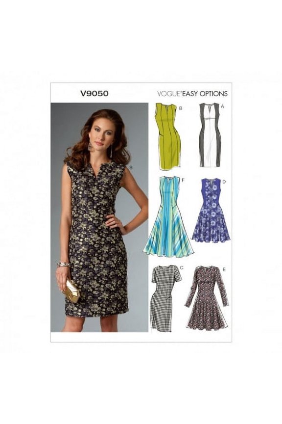 VOGUE PATTERNS V9050 Misses'/Misses' Petite Dress Sewing Template, E5 (14-16-18-20-22)